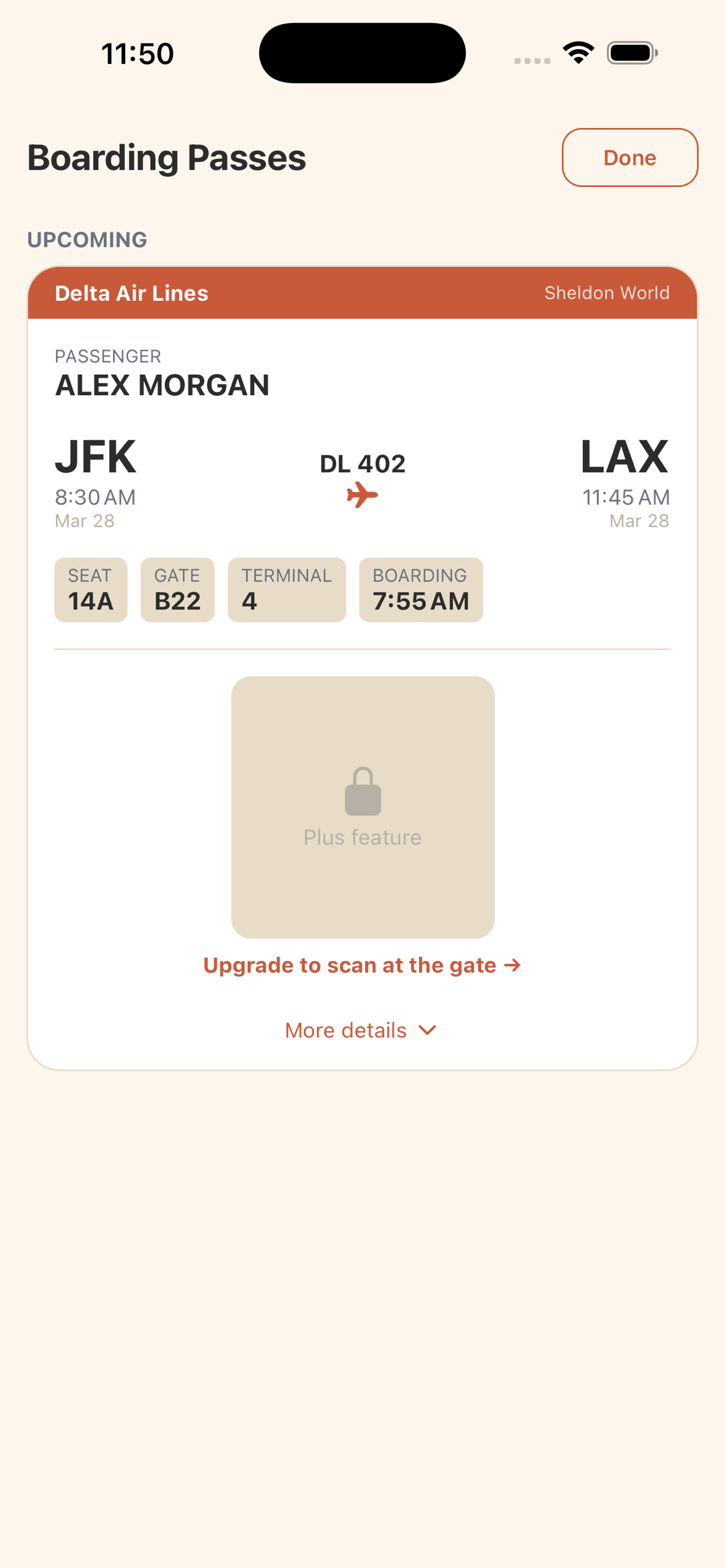 Boarding passes